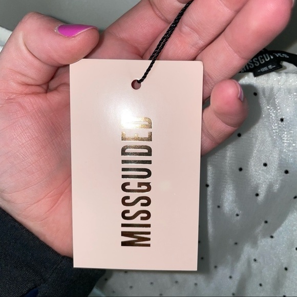 NWT Misguided Puff Sleeve Crop Top - Picture 10 of 10